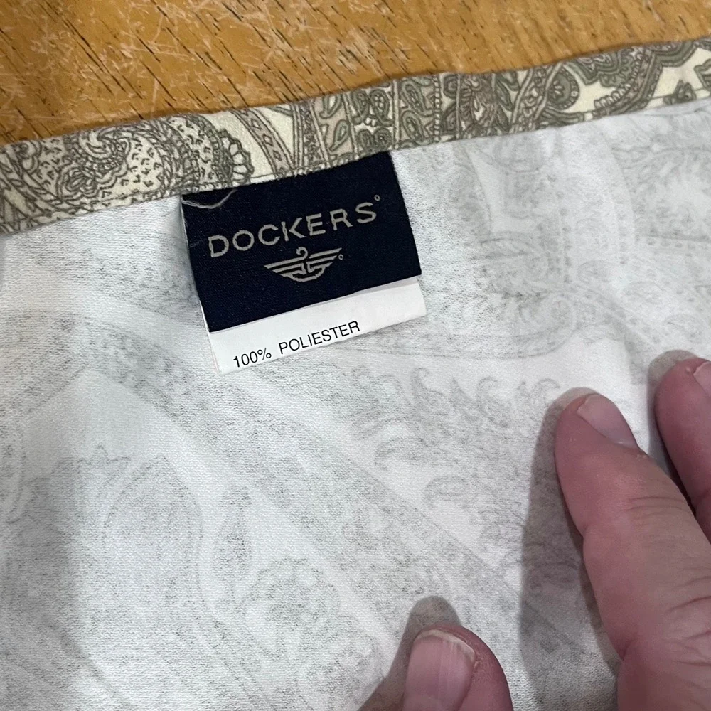 Dockers Paisley Window Valance Grey Sage Green Rod Pocket 84x18 Traditional Vtg‎